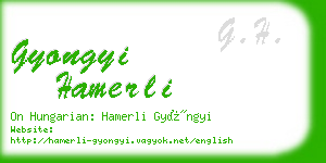 gyongyi hamerli business card